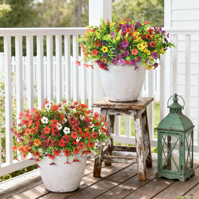 Artificial Silk Fake Flowers 🌺 | Outdoor & Spring Home Decor | Perfect for Halloween Season to Build Spooky Holiday Vibe🎃👻