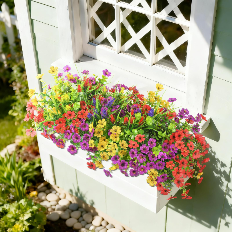 Artificial Silk Fake Flowers 🌺 | Outdoor & Spring Home Decor | Perfect for Halloween Season to Build Spooky Holiday Vibe🎃👻
