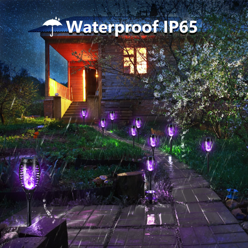 Halloween Outdoor Solar Flickering Flame Torch Lights Waterproof Garden Yard Pathway Decor	SKAZ018