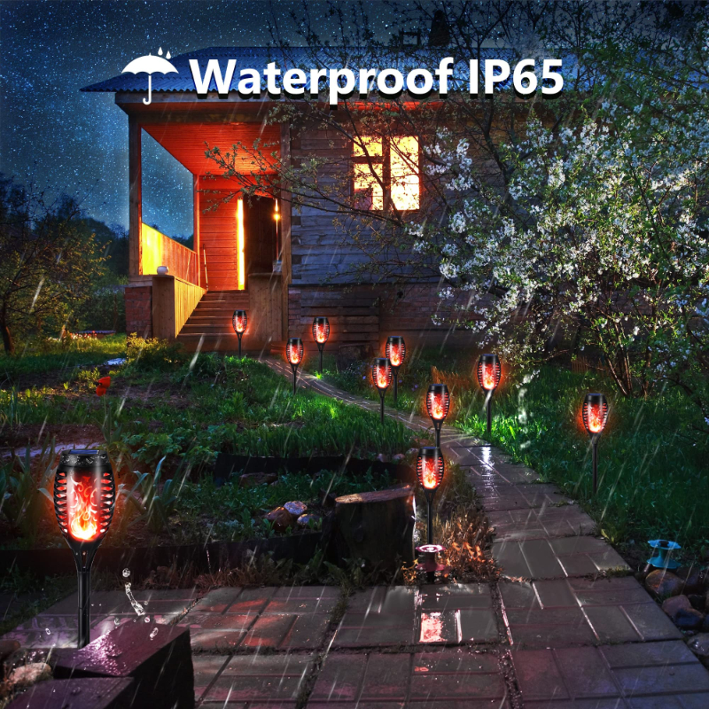 Halloween Outdoor Solar Flickering Flame Torch Lights Waterproof Garden Yard Pathway Decor	SKAZ018