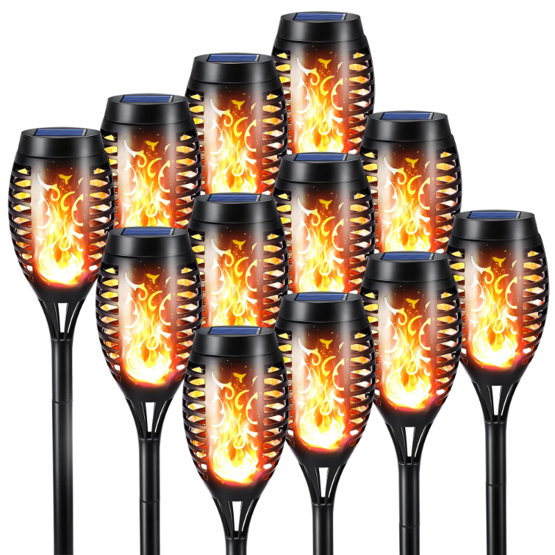 Halloween Outdoor Solar Flickering Flame Torch Lights Waterproof Garden Yard Pathway Decor	SKAZ018