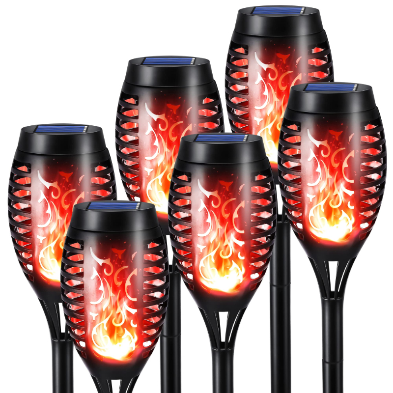Halloween Outdoor Solar Flickering Flame Torch Lights Waterproof Garden Yard Pathway Decor	SKAZ018