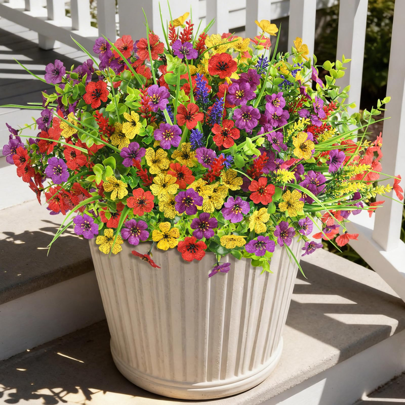 Artificial Silk Fake Flowers 🌺 | Outdoor & Spring Home Decor | Perfect for Halloween Season to Build Spooky Holiday Vibe🎃👻