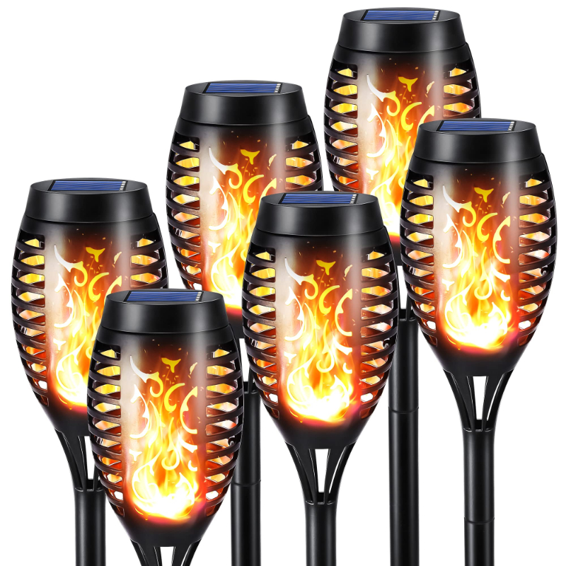 Halloween Outdoor Solar Flickering Flame Torch Lights Waterproof Garden Yard Pathway Decor	SKAZ018