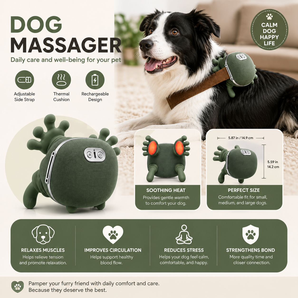 🐾 Relaxing Pet Massager