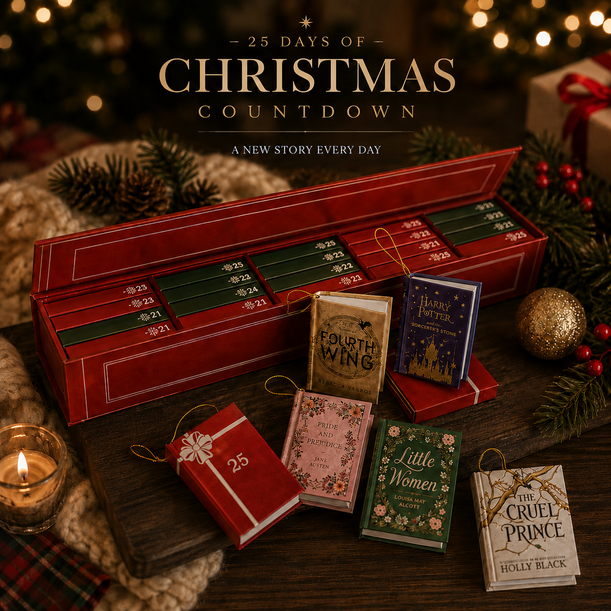 📖 Tiny Book Ornament Advent Calendar🎄