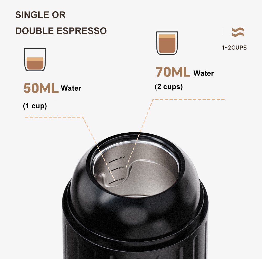 mikoca portable espresso machine water tank