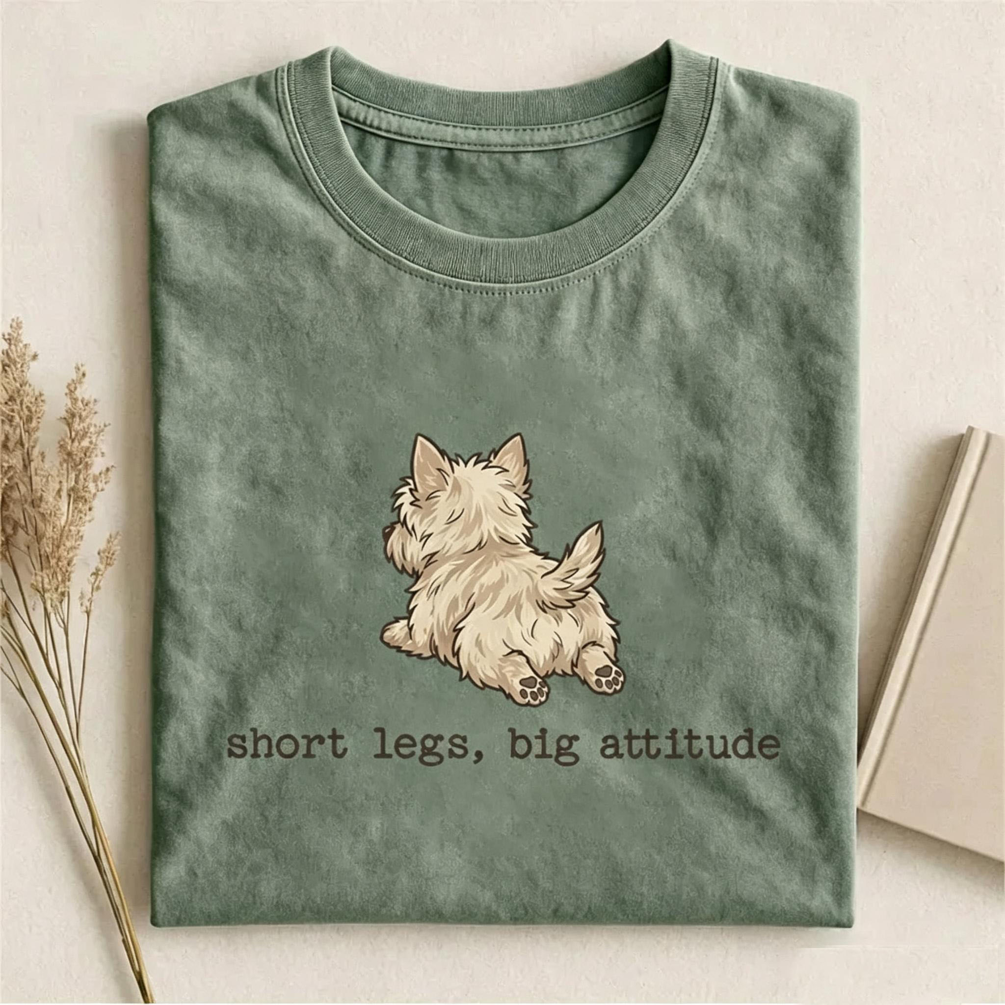 Short Legs Big Attitude Funny Cairn Terrier Dog T-shirt
