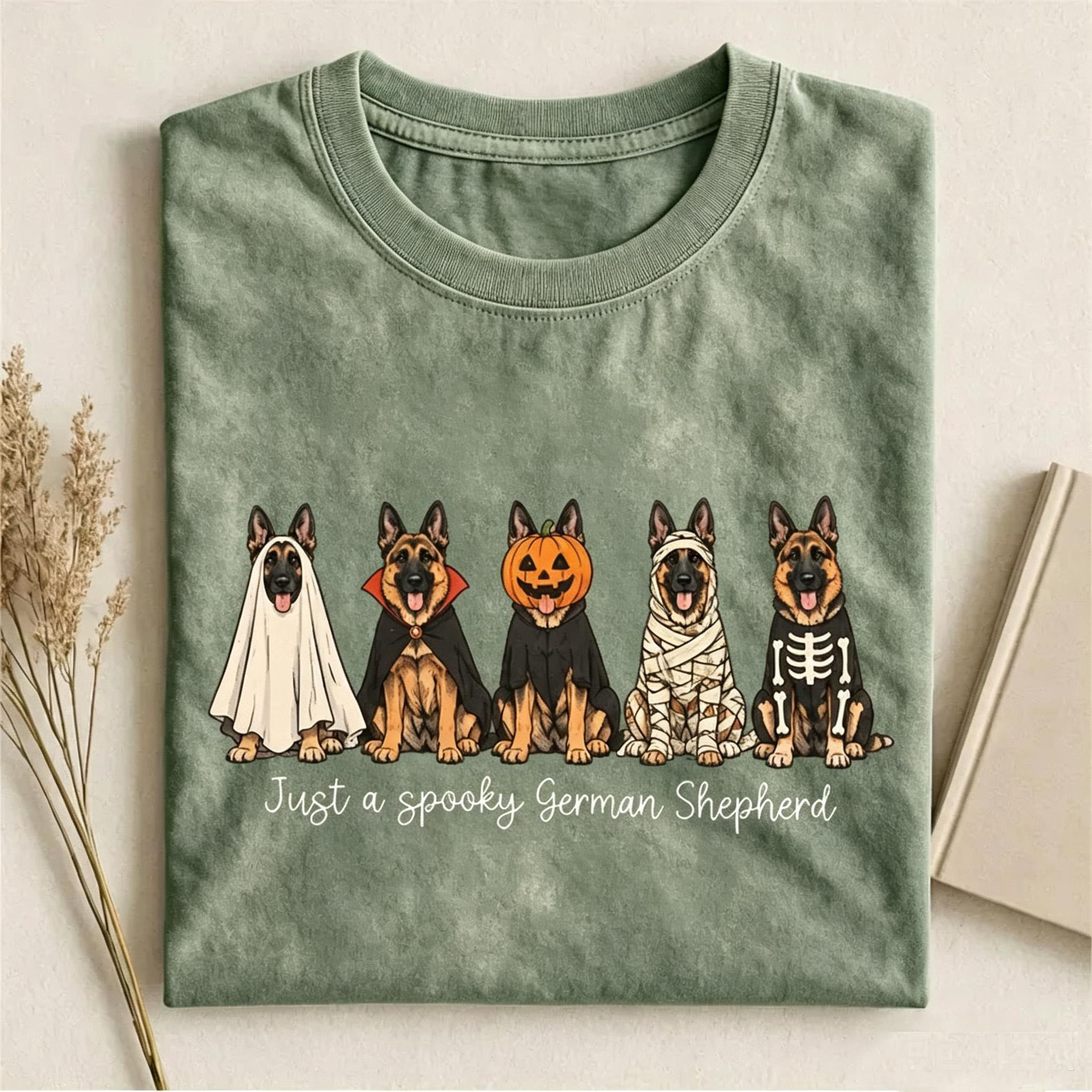 Just A Spooky German Shepherd Halloween T-shirt