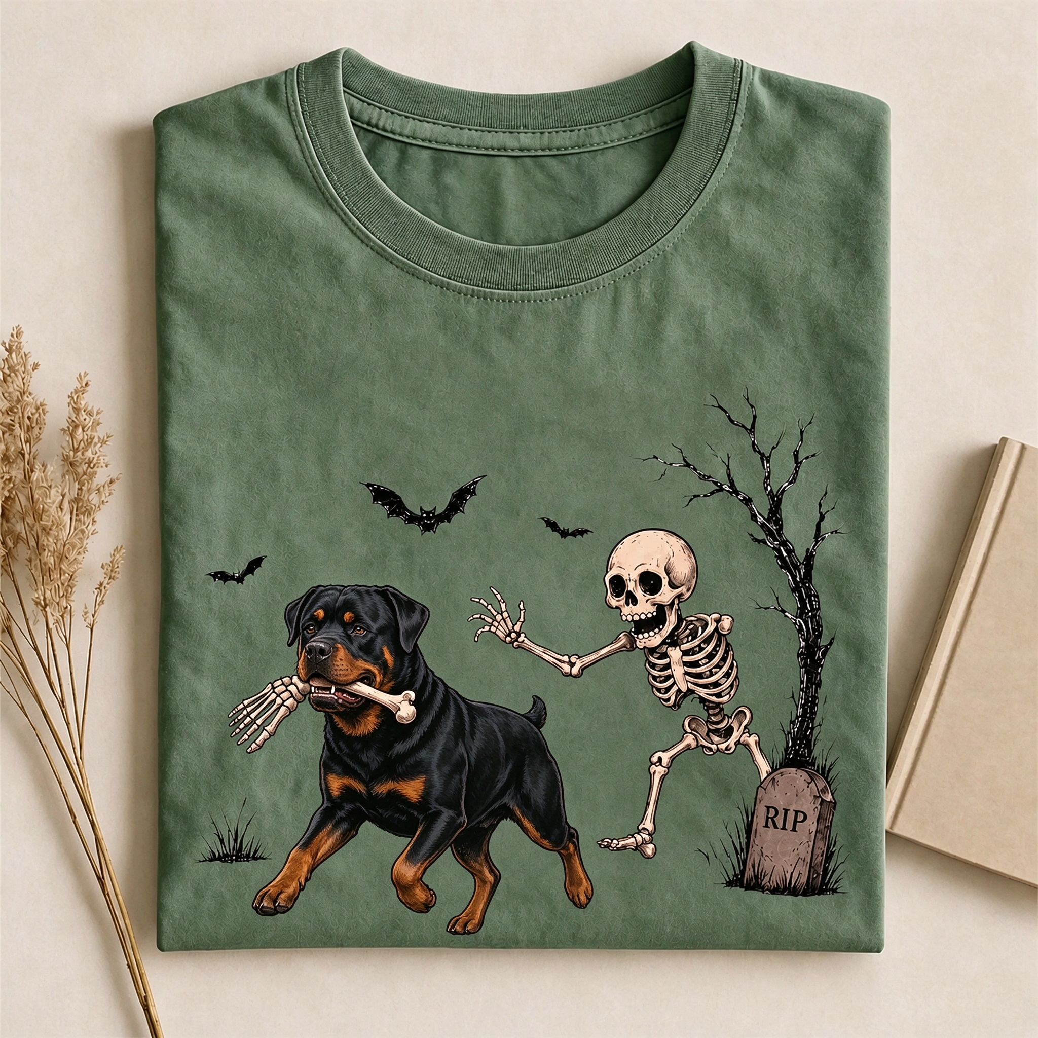 Rottweiler Halloween Graphic T-Shirt