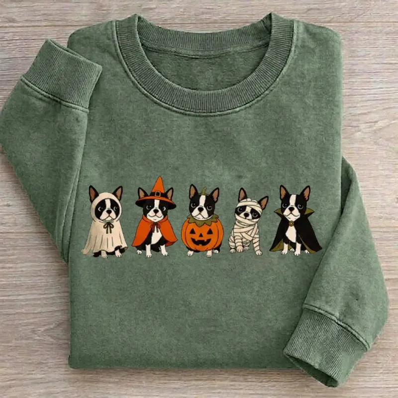 Boston Terrier Halloween Sweatshirt