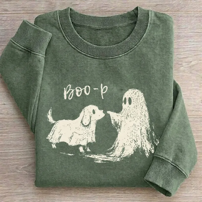 Retro Boo-p Ghost Dog Sweatshirt