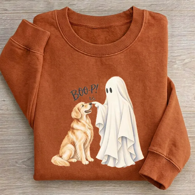 Golden Retriever Dog Breeds Halloween BOO-P Sweatshirt