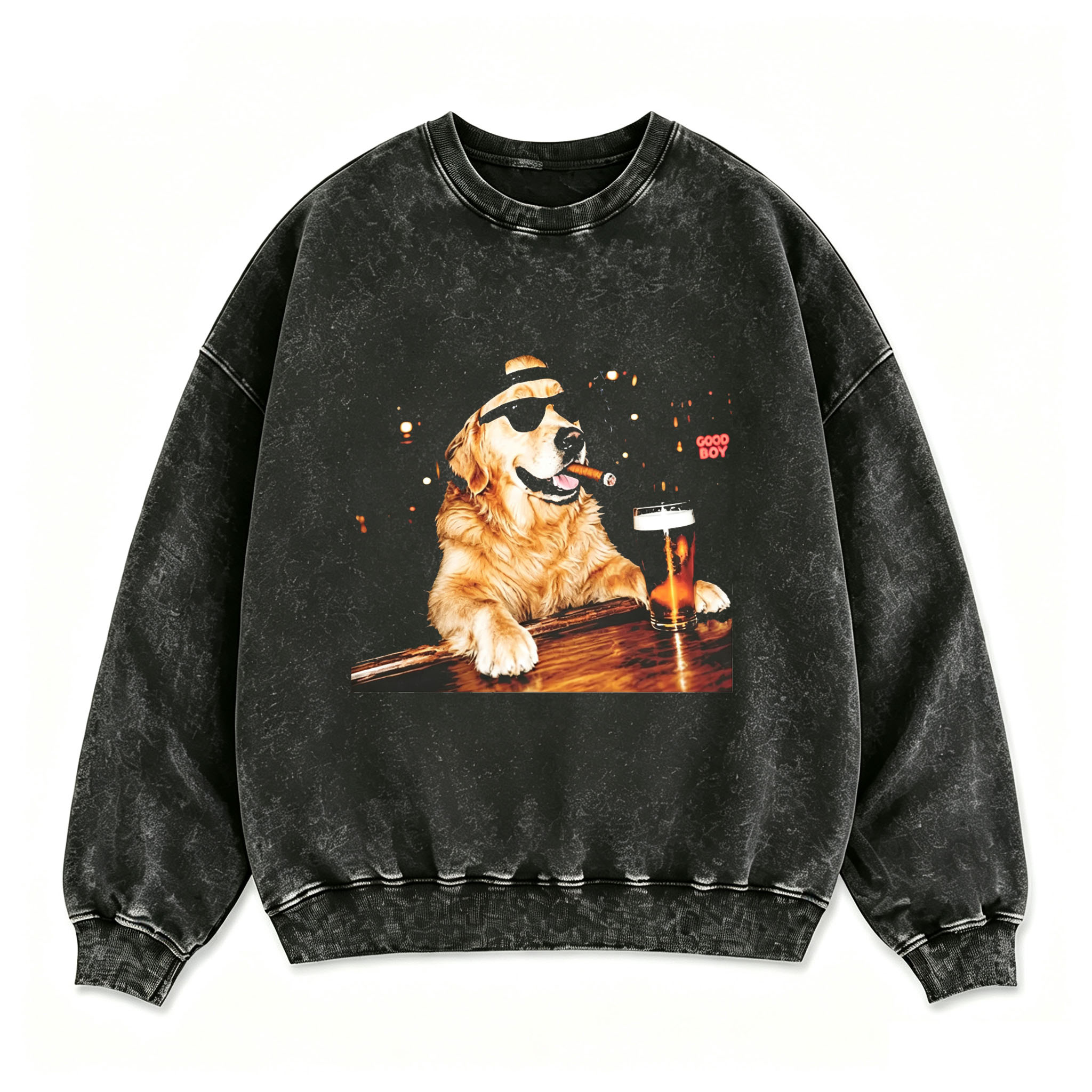 Golden Retriever Drinking Beer Sweatshirt
