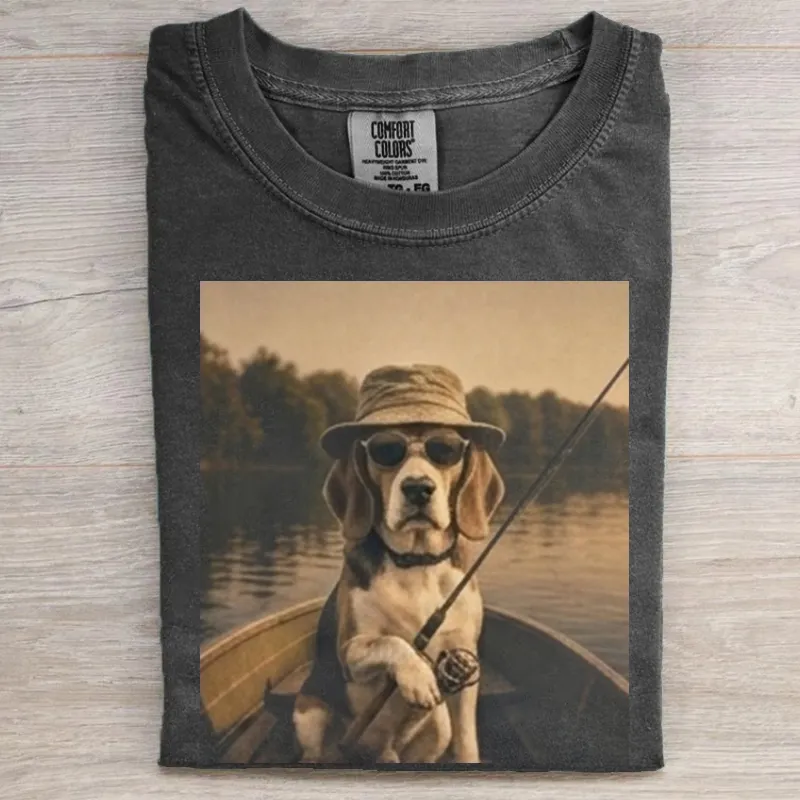 Cool Fishing Beagle T-shirt