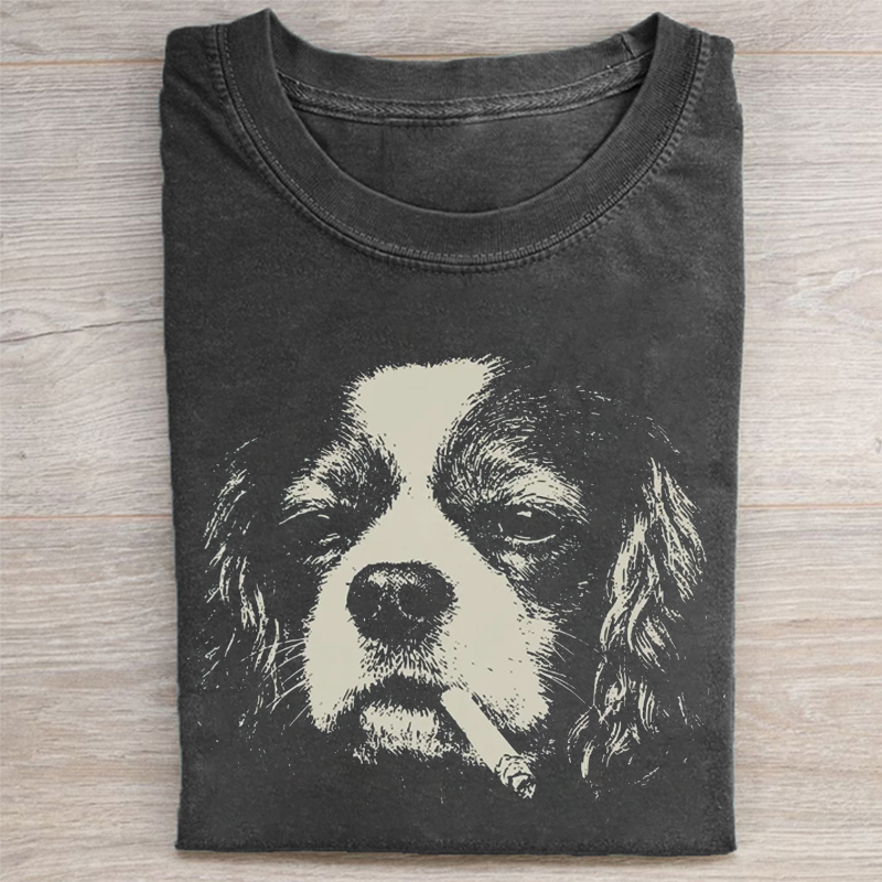 Smoking Cavalier King Charles T-shirt