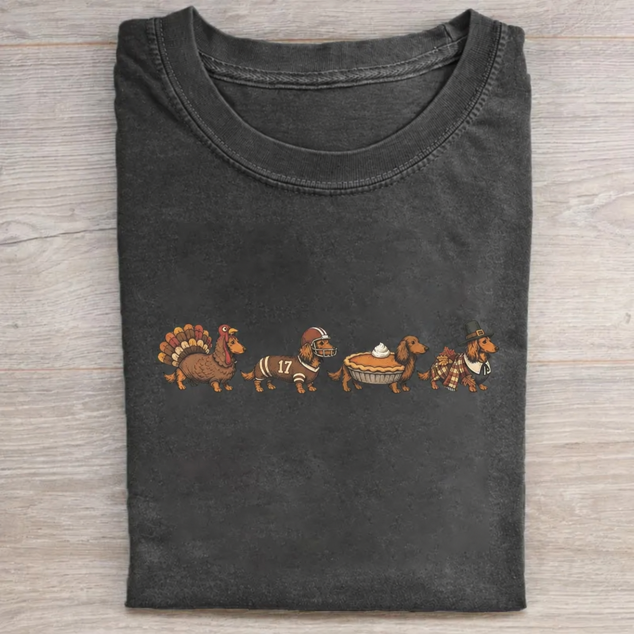 Thanksgiving Dachshund Dogs T-shirt