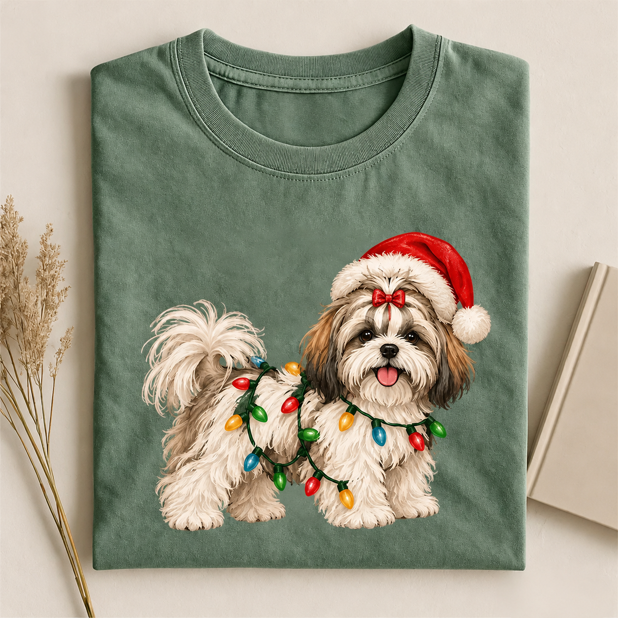 Shih Tzu Christmas Lights T-shirt