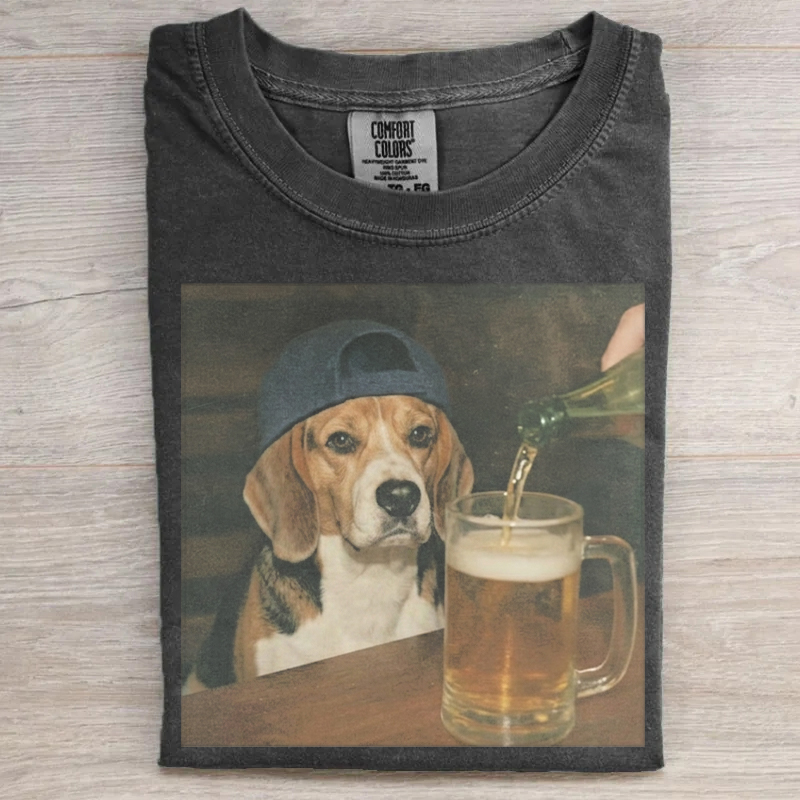 Beagle Drinking Beer T-shirt