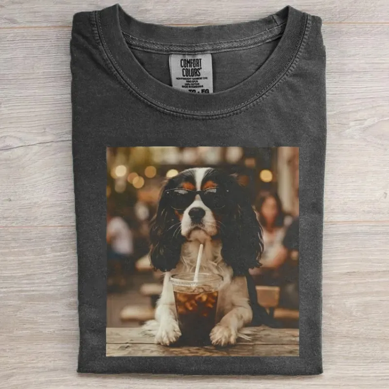 Cavalier King Charles Drinking Beer T-shirt