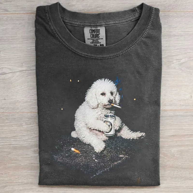 Poodle Smoking T-shirt