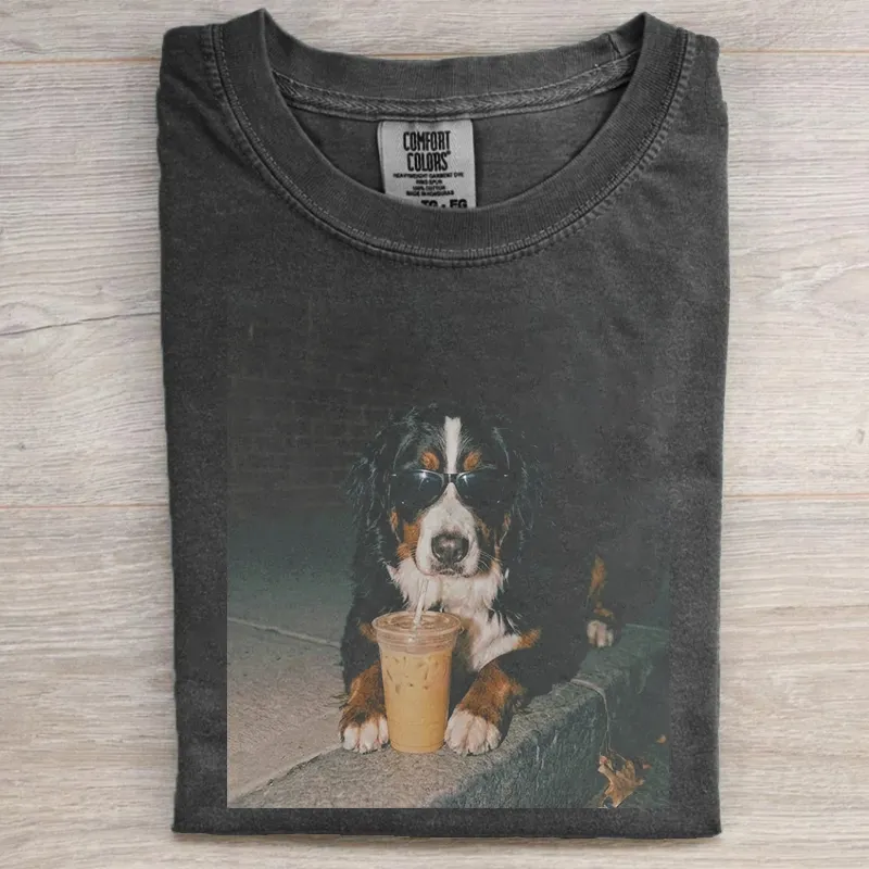 Bernese Mountain Dog Iced Coffee T-shirt