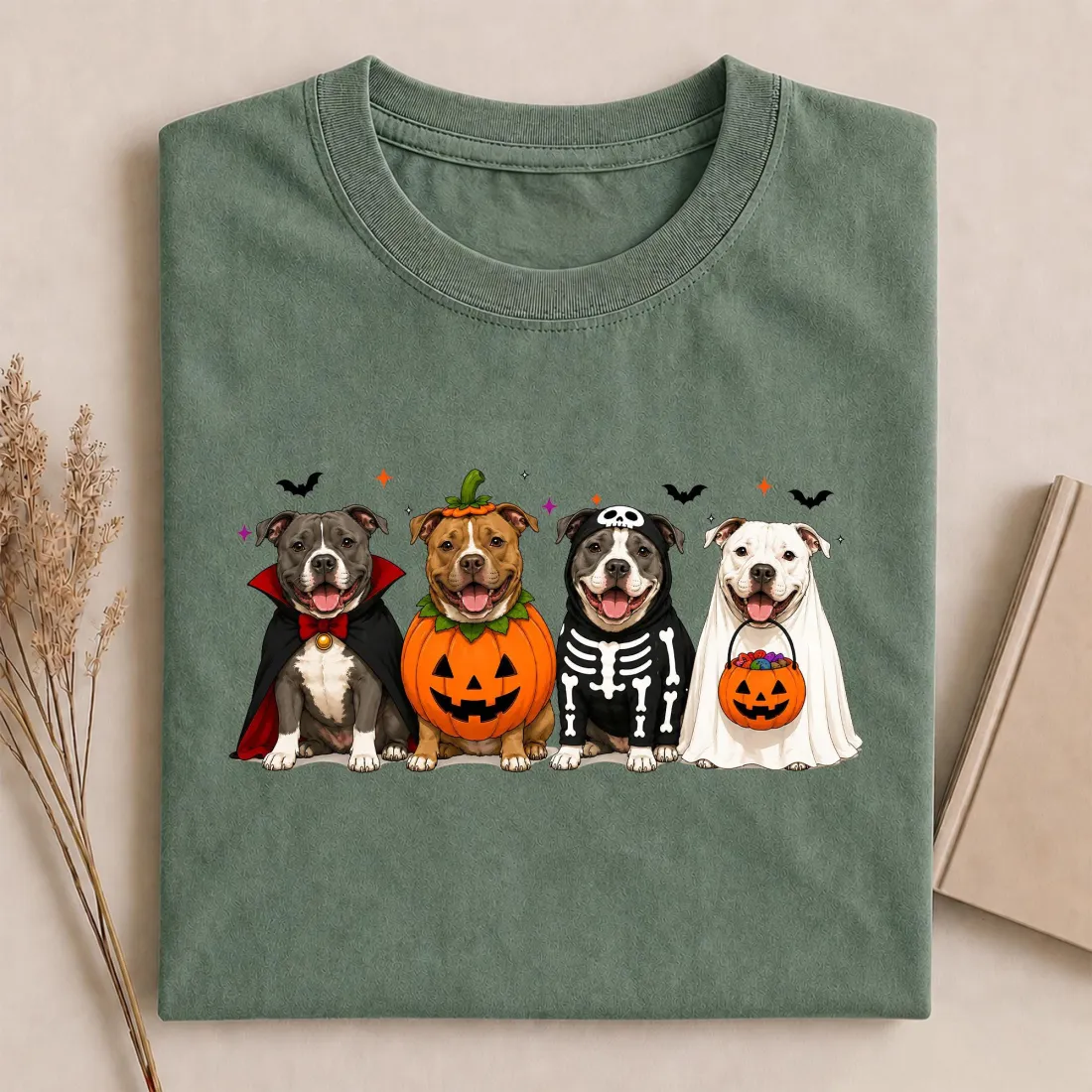 Funny Halloween Cute Pitbull T-shirt
