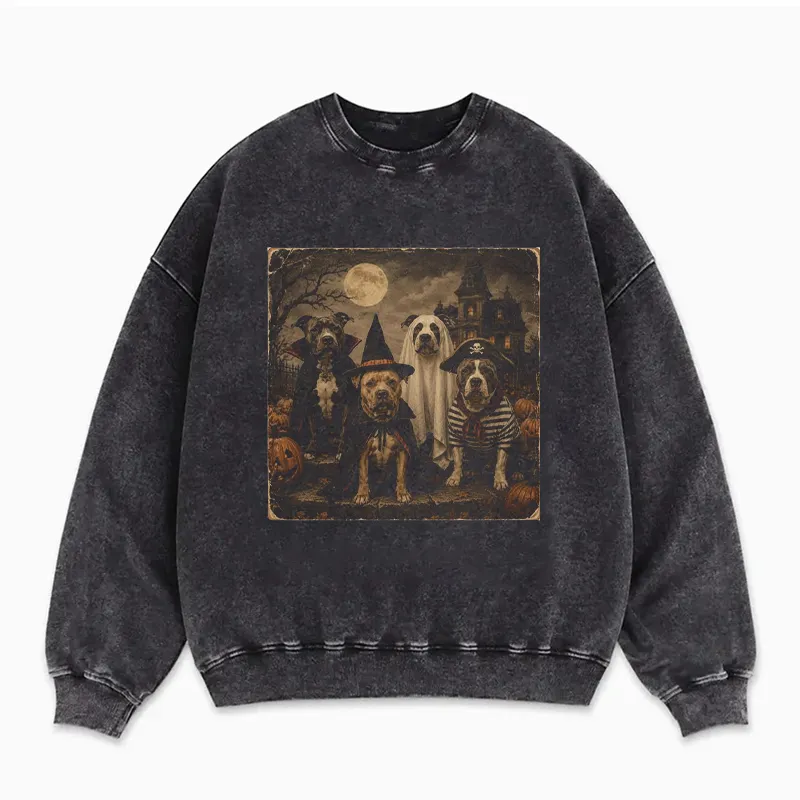 Vintage Pitbull Halloween Sweatshirt