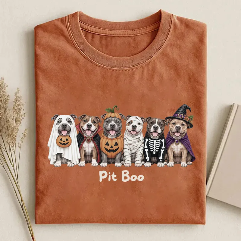 Cute Halloween Ghost Pitbull T-shirt