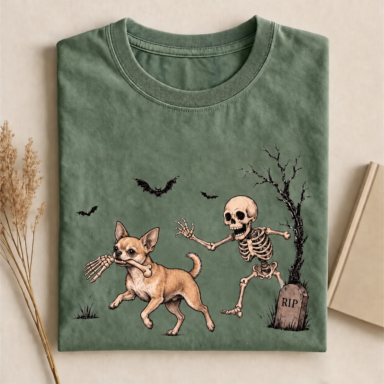 Chihuahua Halloween Graphic T-Shirt