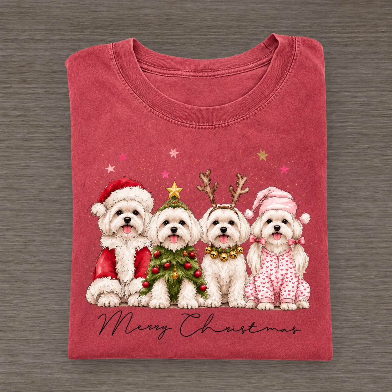Merry Christmas Maltese Squad T-shirt