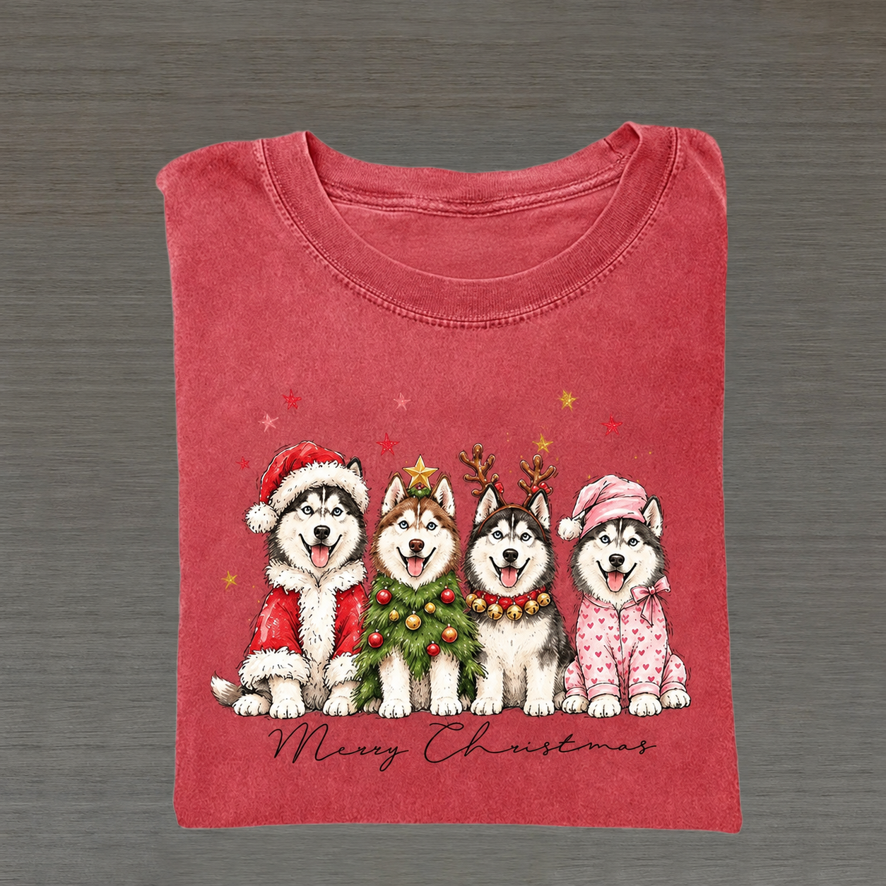 Husky Christmas Squad T-shirt