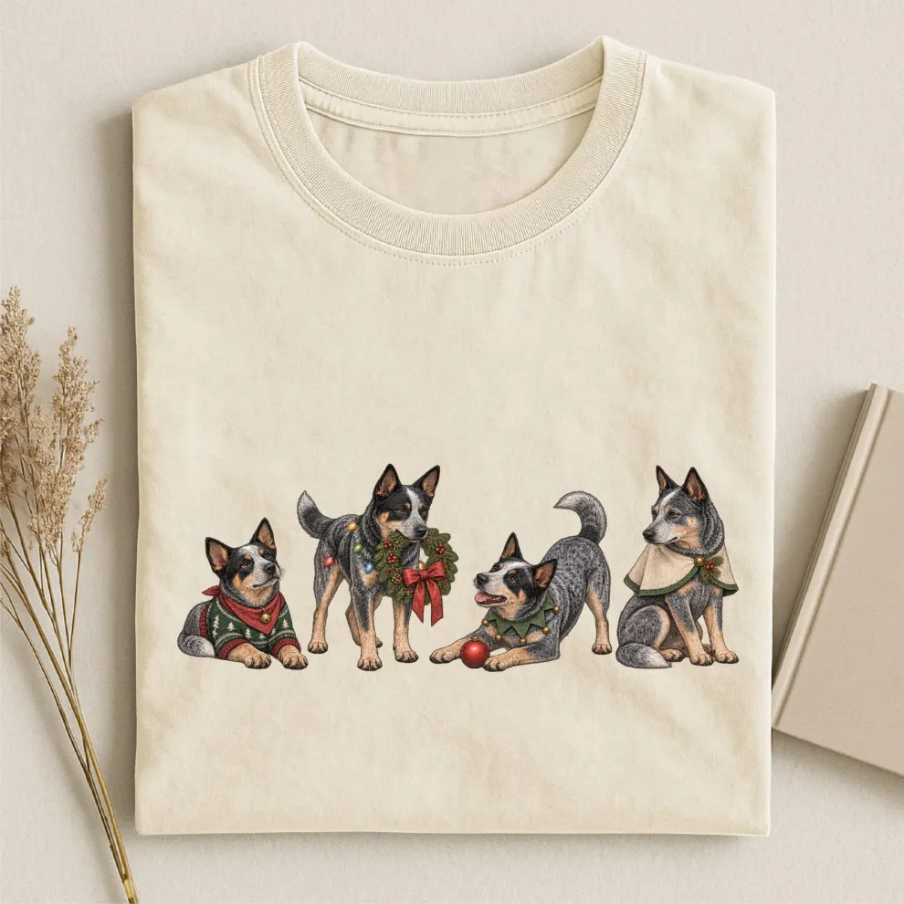 Blue Heeler Christmas T-shirt