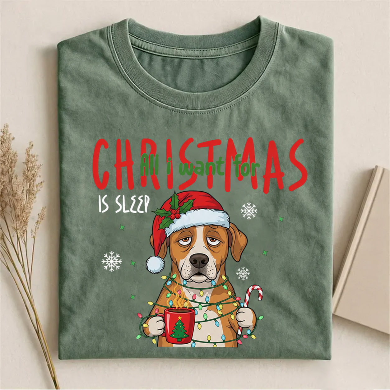 All I Want For Christmas Is Sleep Beagle Dog T-shirt