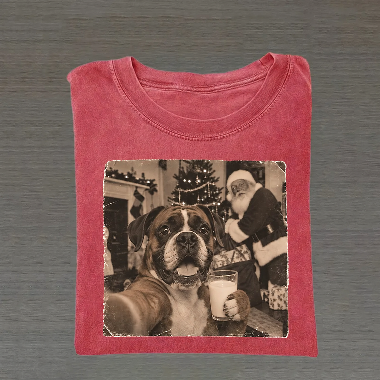 Retro Christmas Santa Boxer T-shirt