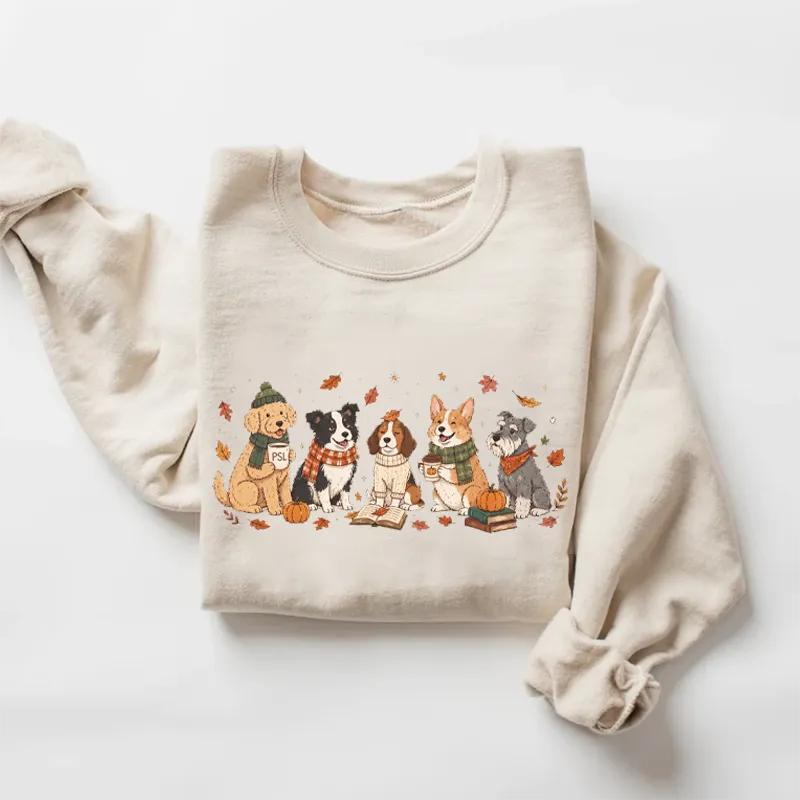Cute Autumn Dogs Sweatshirt