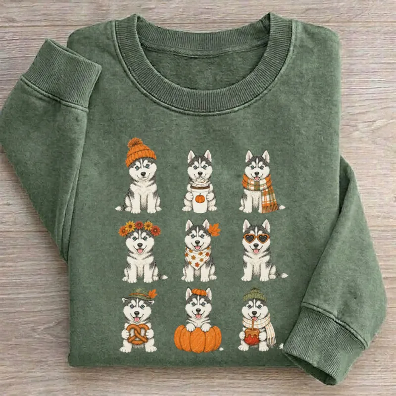 Siberian Husky Fall Sweatshirt