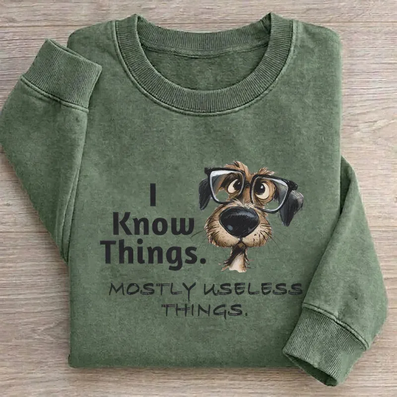 I Know Things Mostly Useless Things Sweatshirt