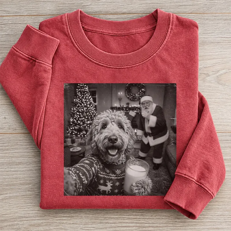 Christmas Goldendoodle Santa Sweatshirt