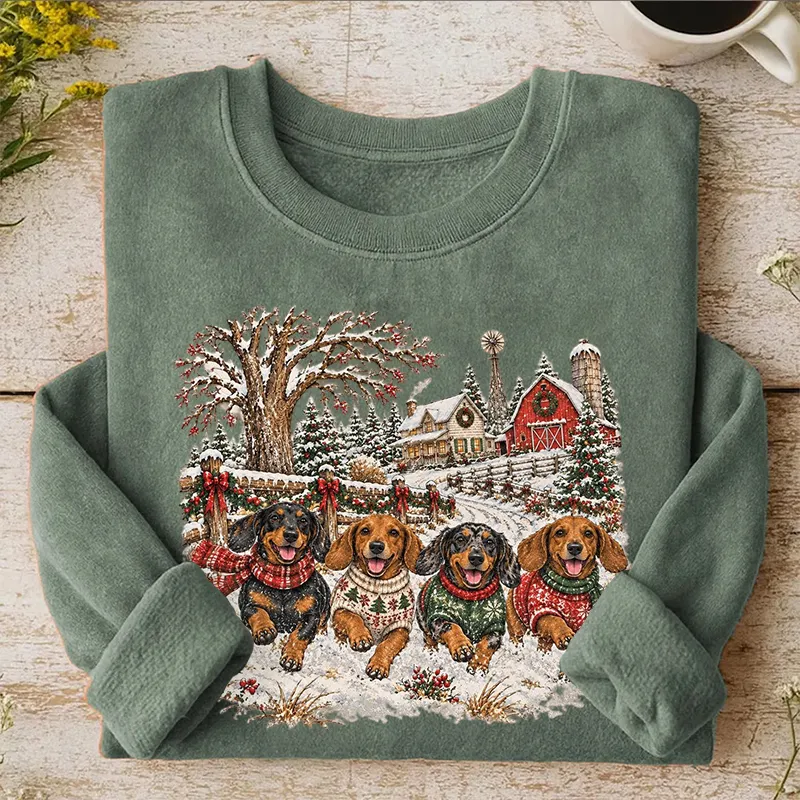Christmas Dachshund Dog Sweatshirt
