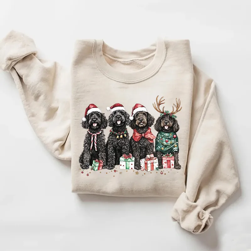 Christmas Black Goldendoodle Sweatshirt