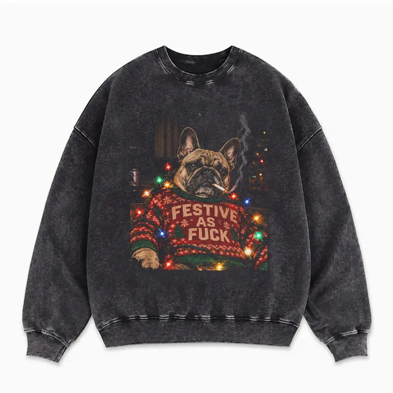 Funny Christmas French Bulldog Sweatshirt