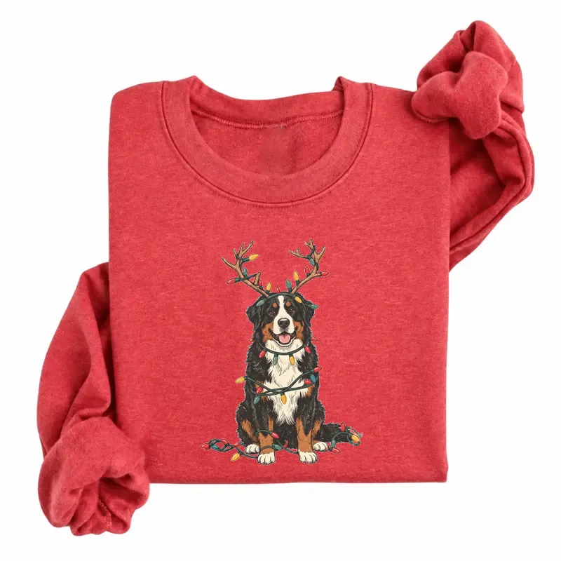 Reindeer Bernese Mountain Dog Christmas Sweatshirt