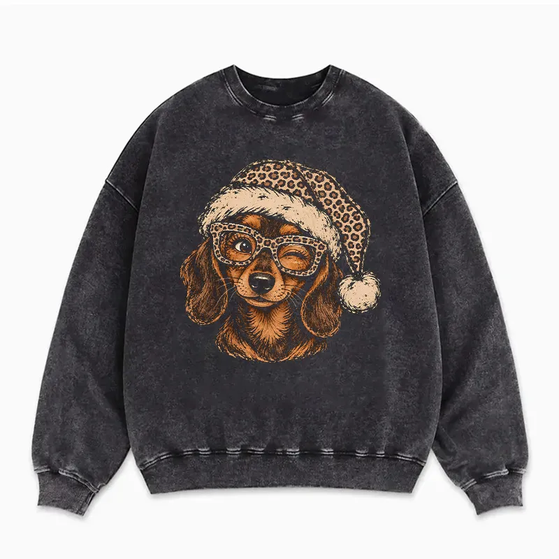 Christmas Leopard Dachshund Sweatshirt