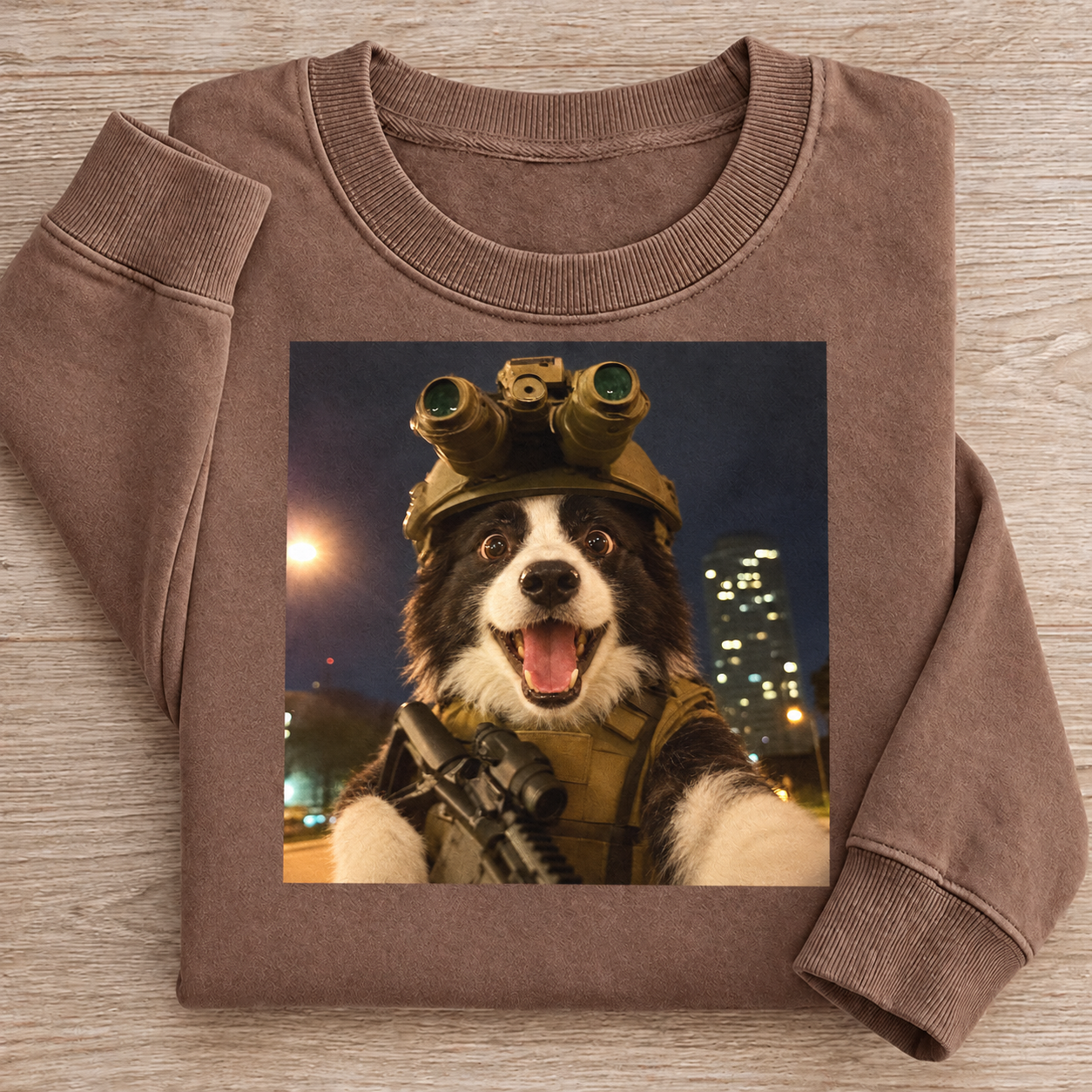 Tactical Border Collie Dog Graphic Sweatshirt