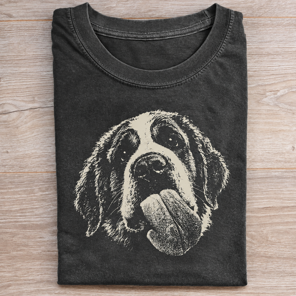 Saint Bernard Licking Tongue Out T-shirt