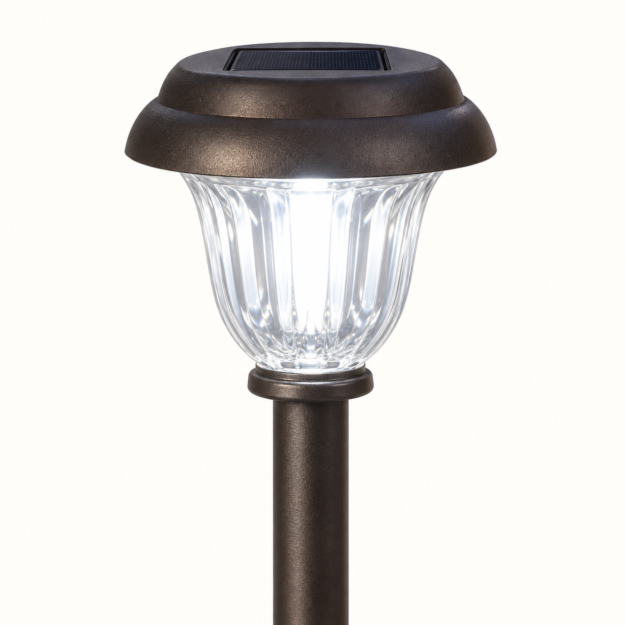 DERAYSION Glass & Stainless Steel Solar Pathway Lights