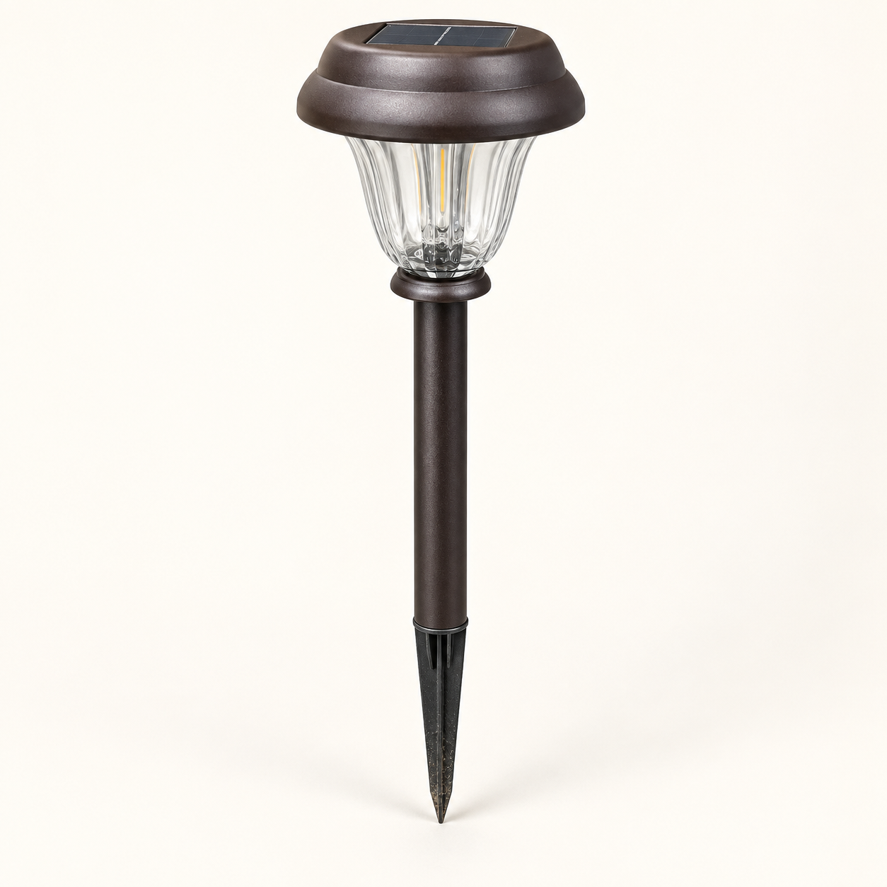 DERAYSION Glass & Stainless Steel Solar Pathway Lights