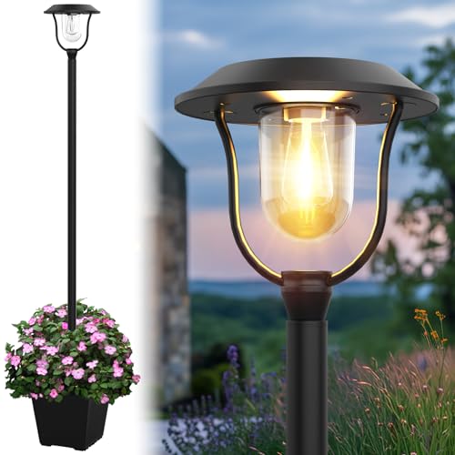 75" Solar Outdoor Light Waterproof, Aluminum 100 Lumens Solar Lamp