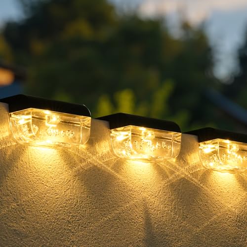 Solar Step Lights Outdoor, 8 Pack RGB Color Changing Christmas